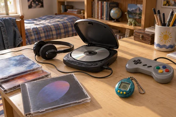 Objetos de los años 90: consolas, CD y pequeños mundos de bolsillo